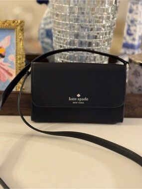 🖤 NWOT BLACK LEATHER KATE SPADE NEW YORK BRYNN CROSSBODY BAG!